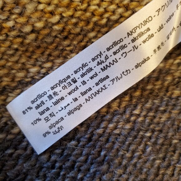 Zara Rustic Fringe Wool Alpaca Longline OVERSIZED Poncho - Picture 7 of 7